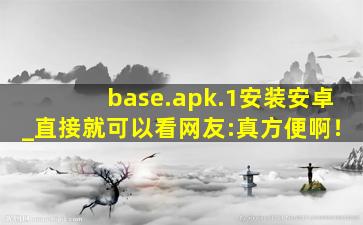 base.apk.1安装安卓_直接就可以看网友:真方便啊！