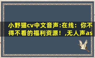 小野猫cv中文音声:在线：你不得不看的福利资源！,无人声asmr助眠